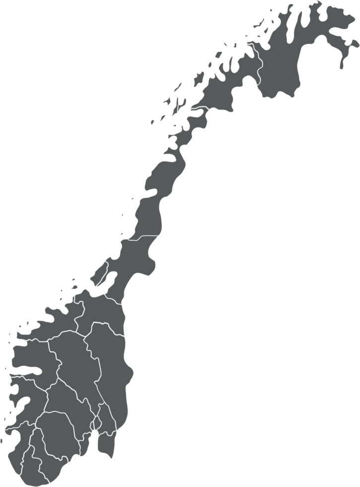 doodle freehand drawing of norway map. png