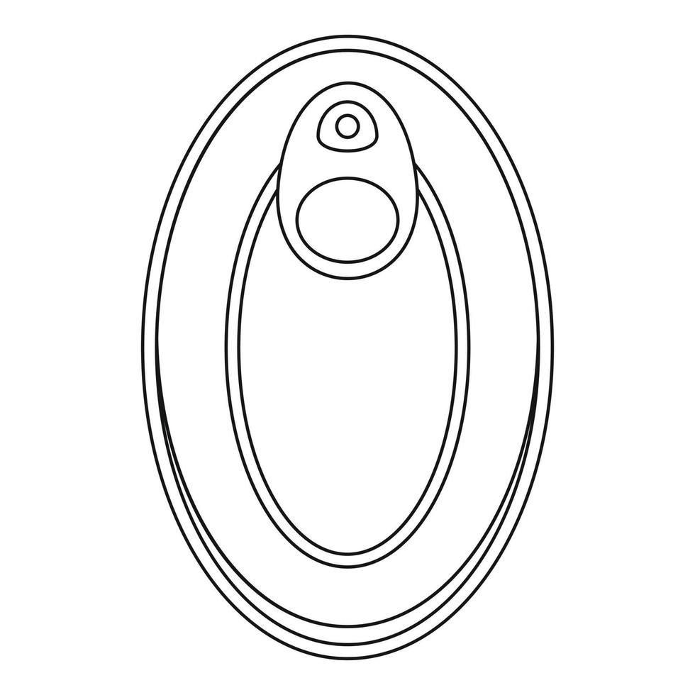 Top view can icon, outline style vector