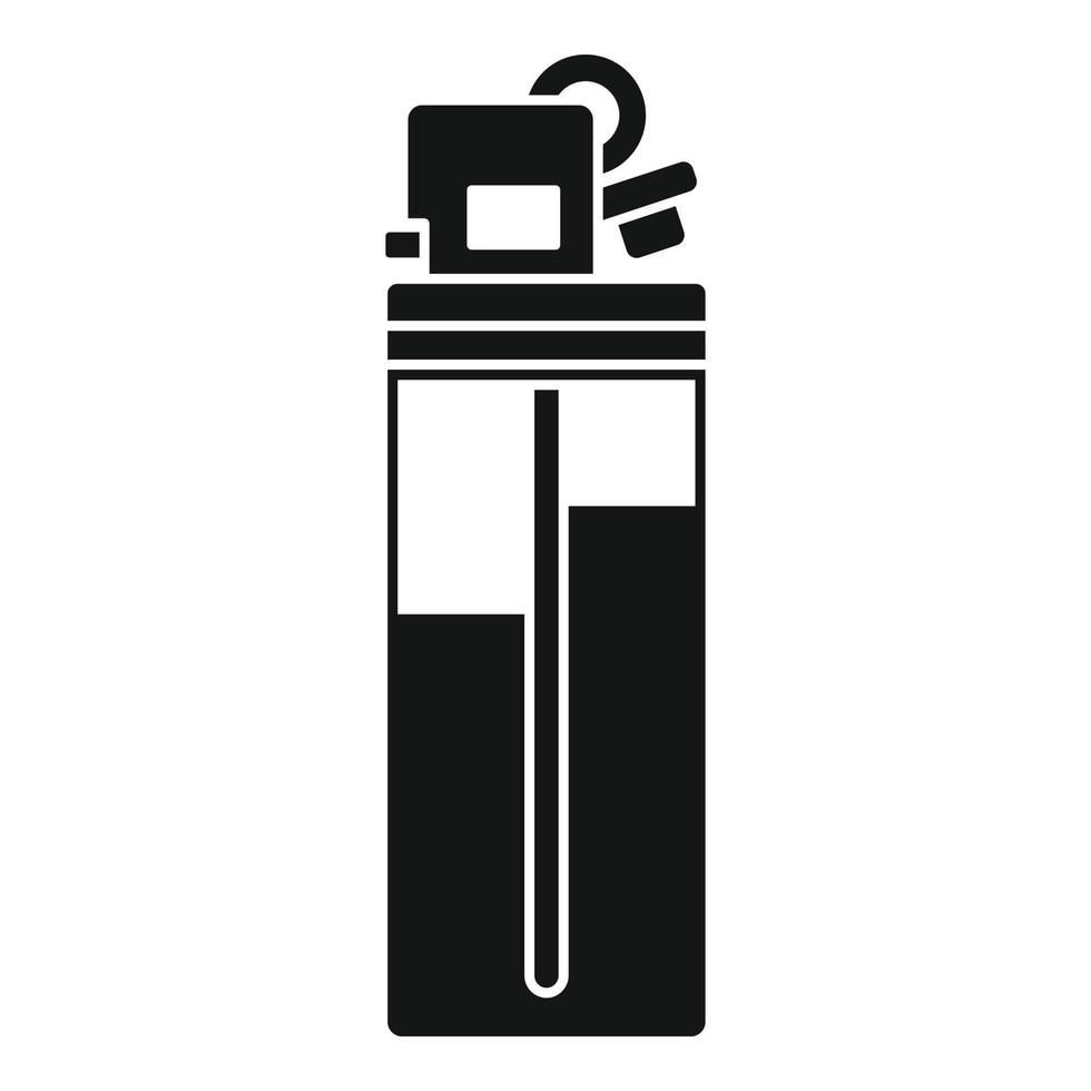 icono de encendedor de cigarrillos de plástico, estilo simple vector