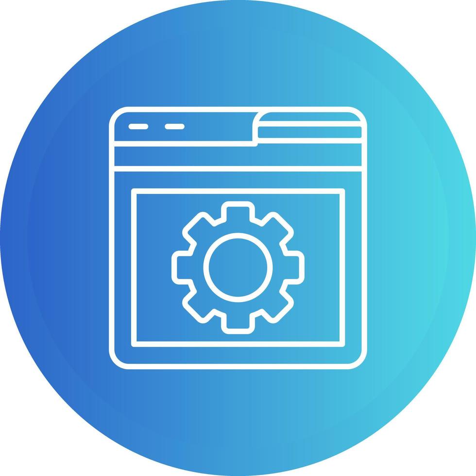 Browser Setting Vector Icon