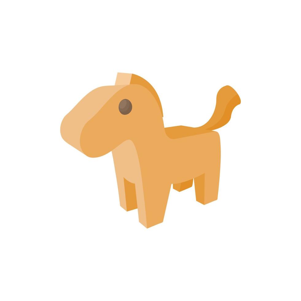 icono de caballo troyano en estilo de dibujos animados vector