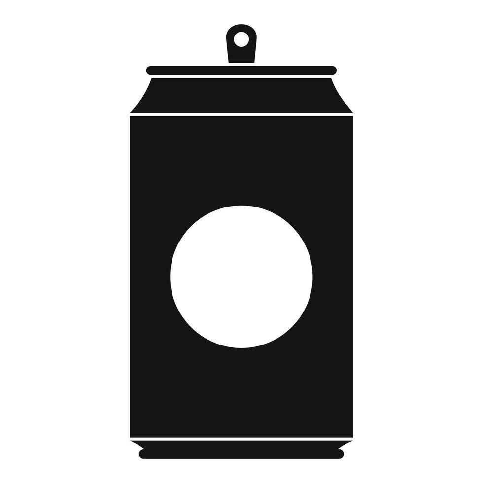 Soda icon, simple black style vector