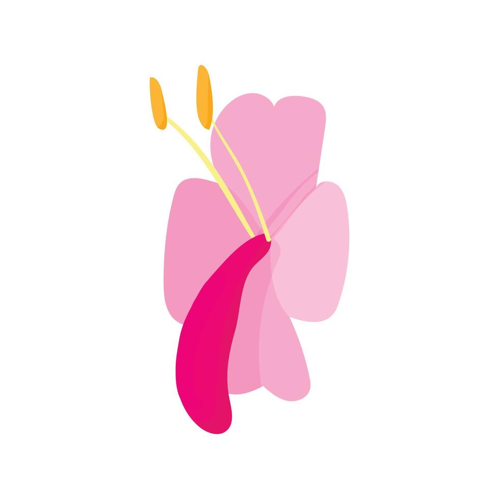 Lily icon, cartoon style vector