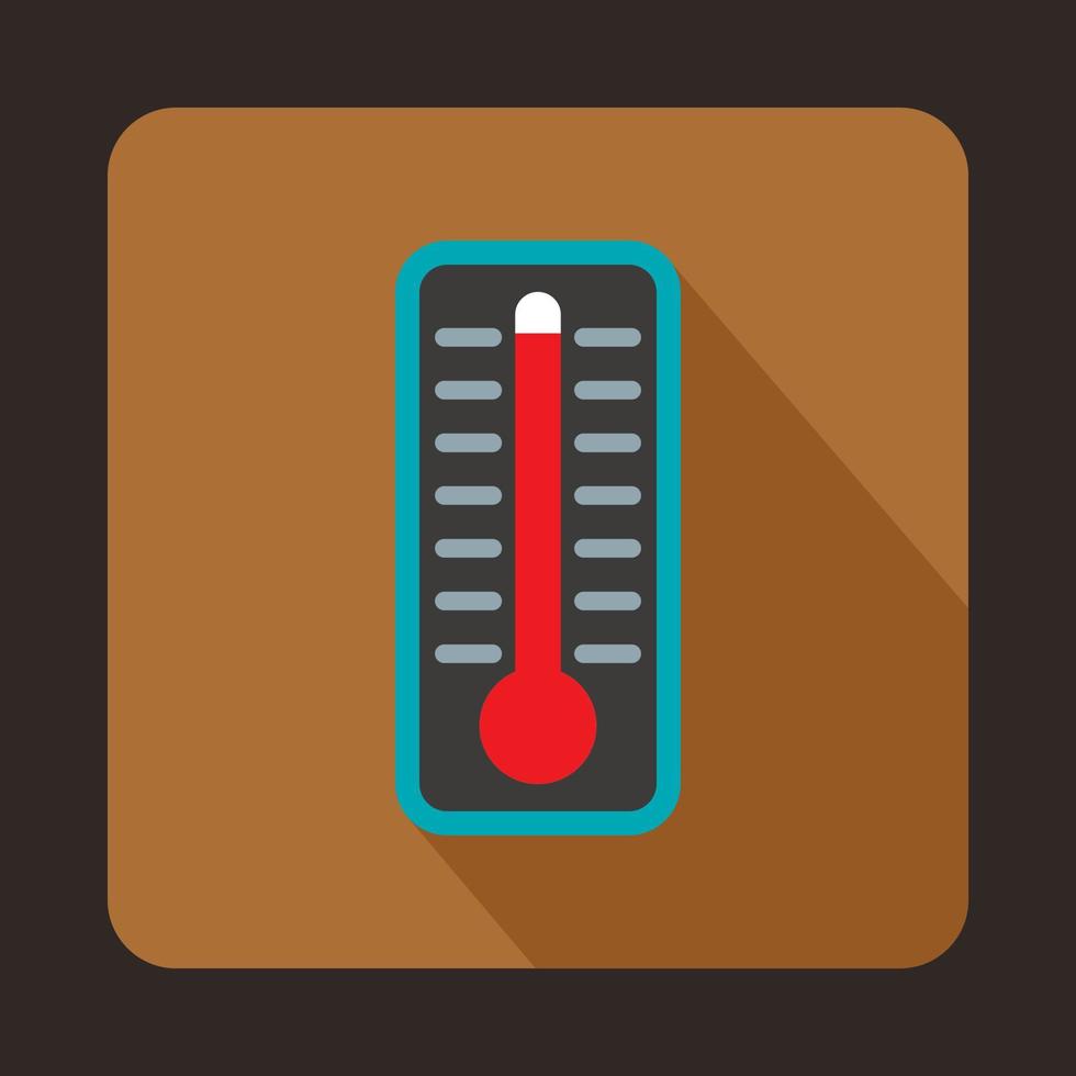 Thermometer indicates high temperature icon vector