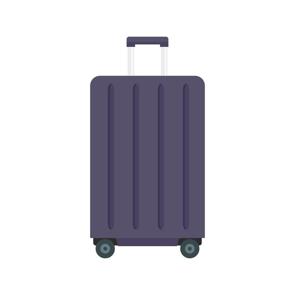 Travel wheels bag icon, flat style vector