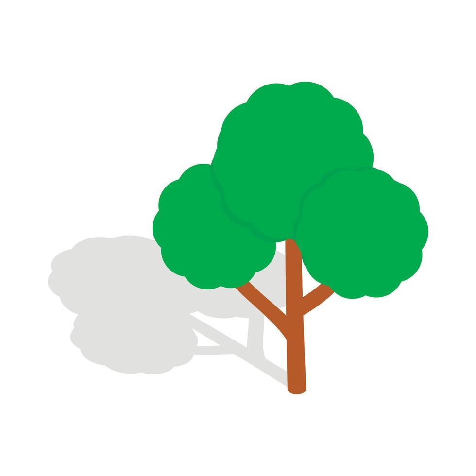 Tree icon, isometric 3d style vector