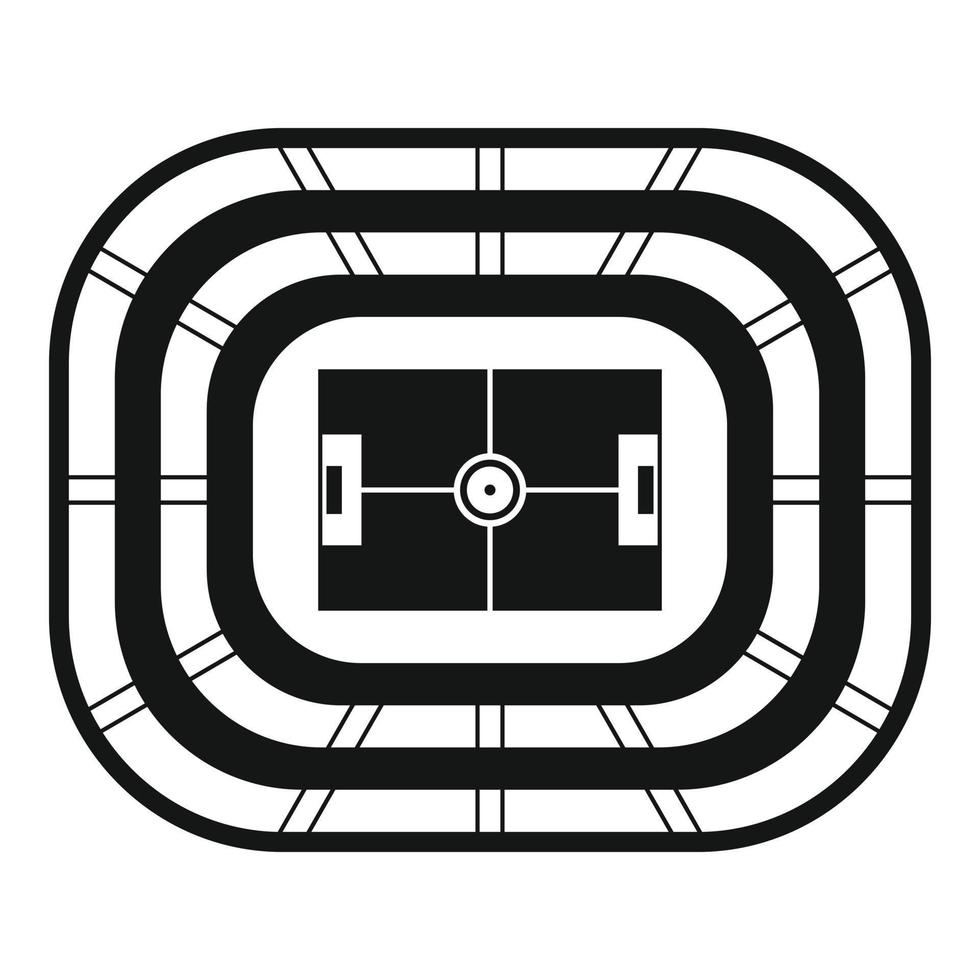 Top view stadium icon, simple style vector