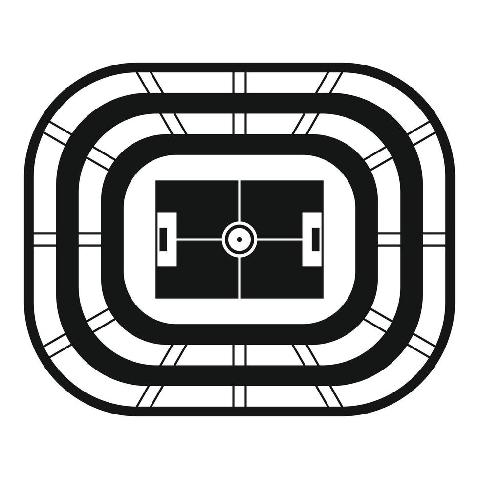 Top view stadium icon, simple style vector