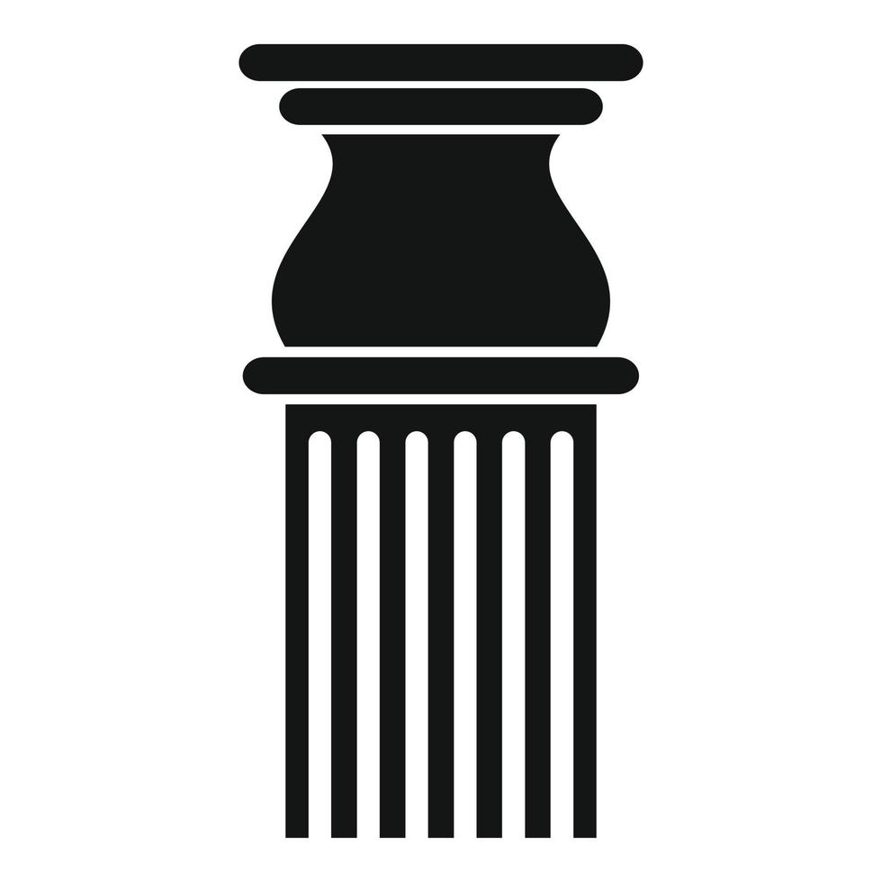 Classical column icon, simple style. vector