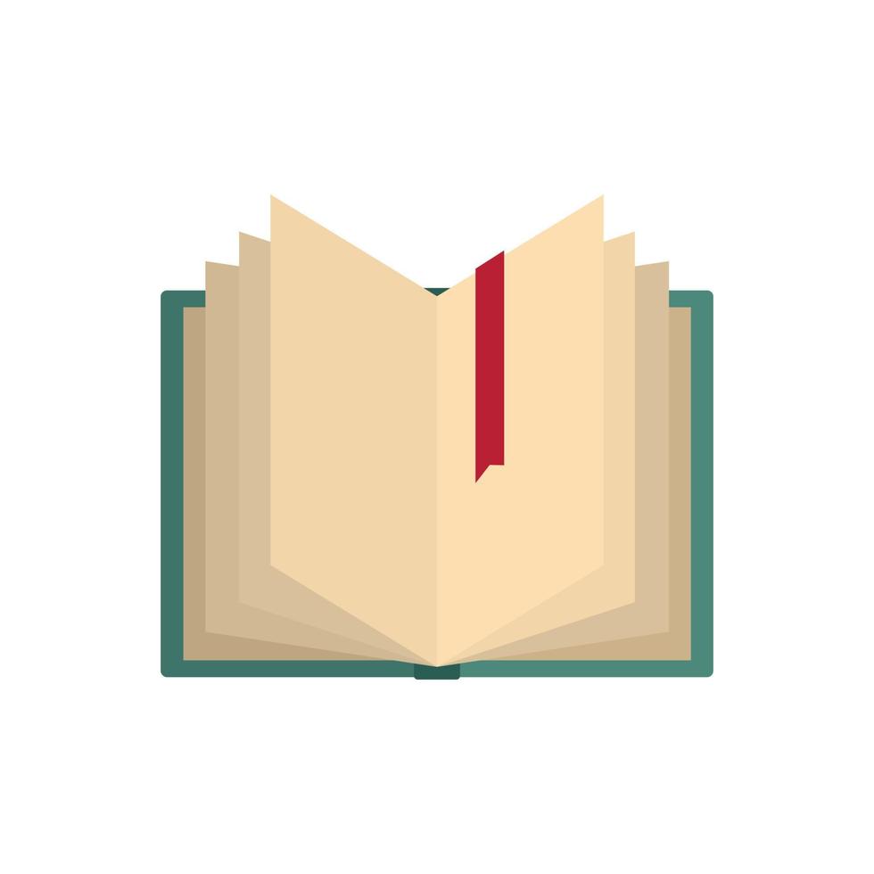 Book bookmark icon, flat style vector
