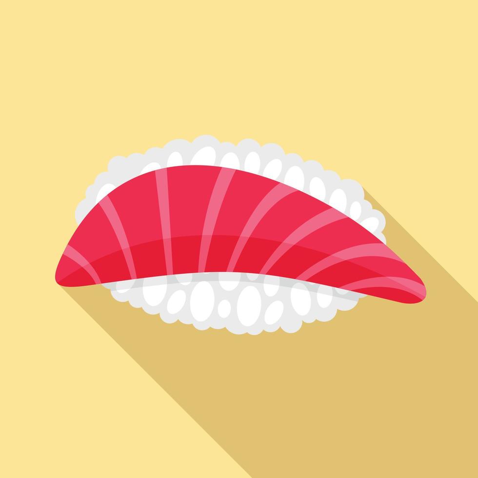 Maguro sushi icon, flat style vector