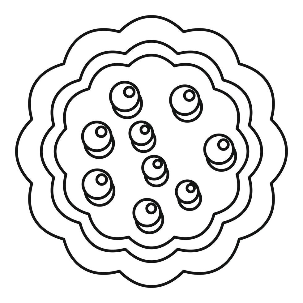 Sweet creme biscuit icon, outline style vector