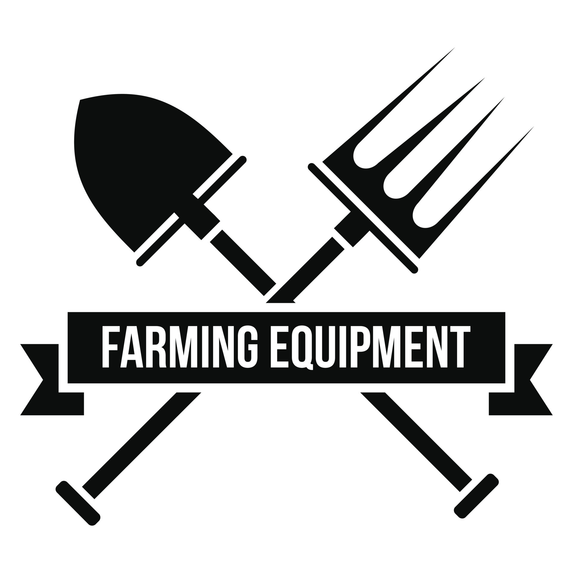 Garden equipment logo, simple style 14430711 Vector Art at Vecteezy