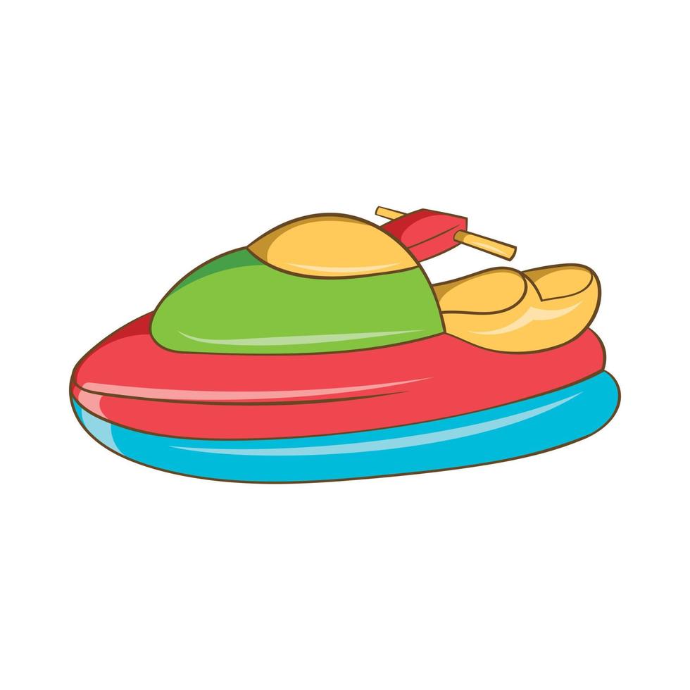 Jet ski icon, cartoon style vector