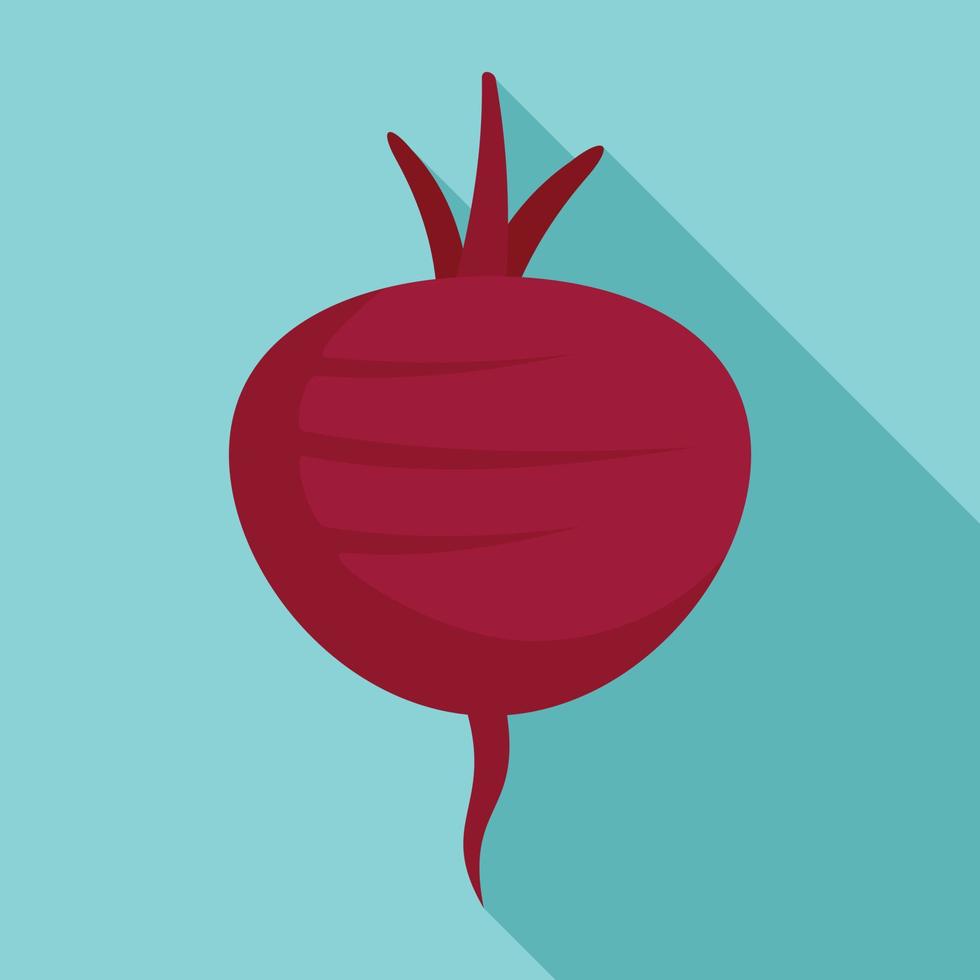 Beetroot icon, flat style vector