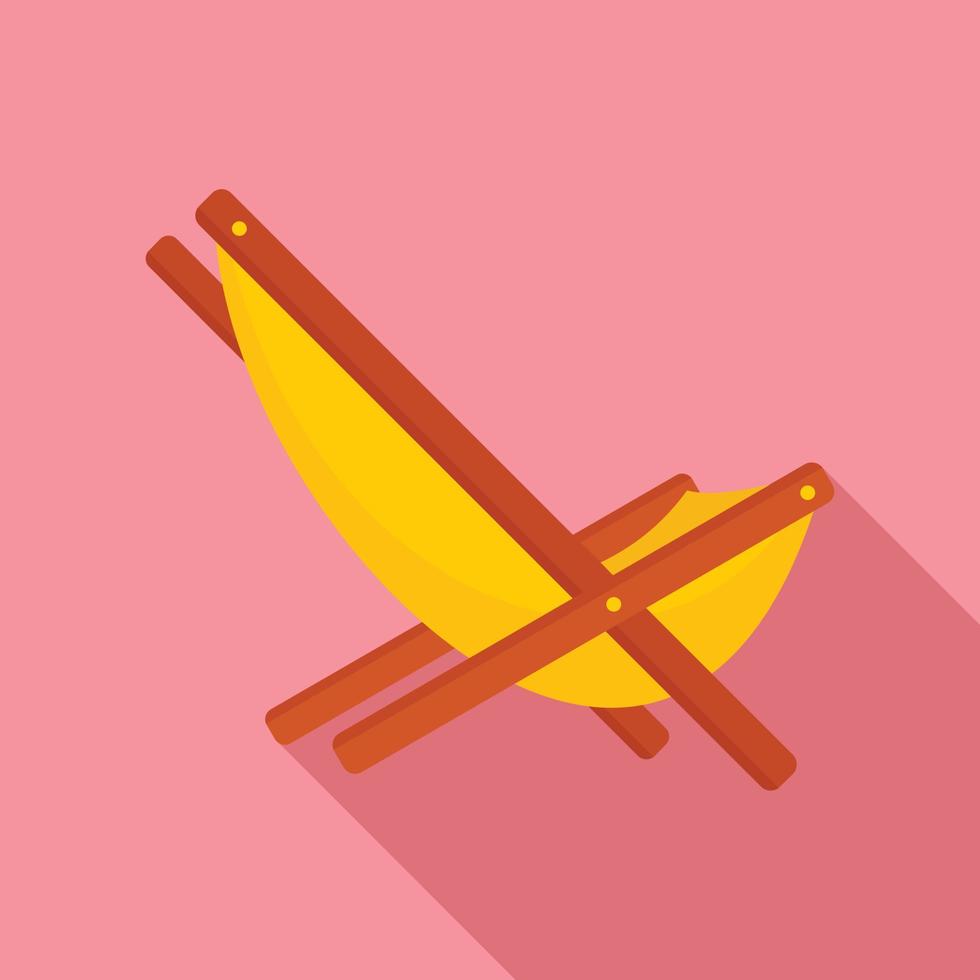 Hammock chair icon, flat style vector