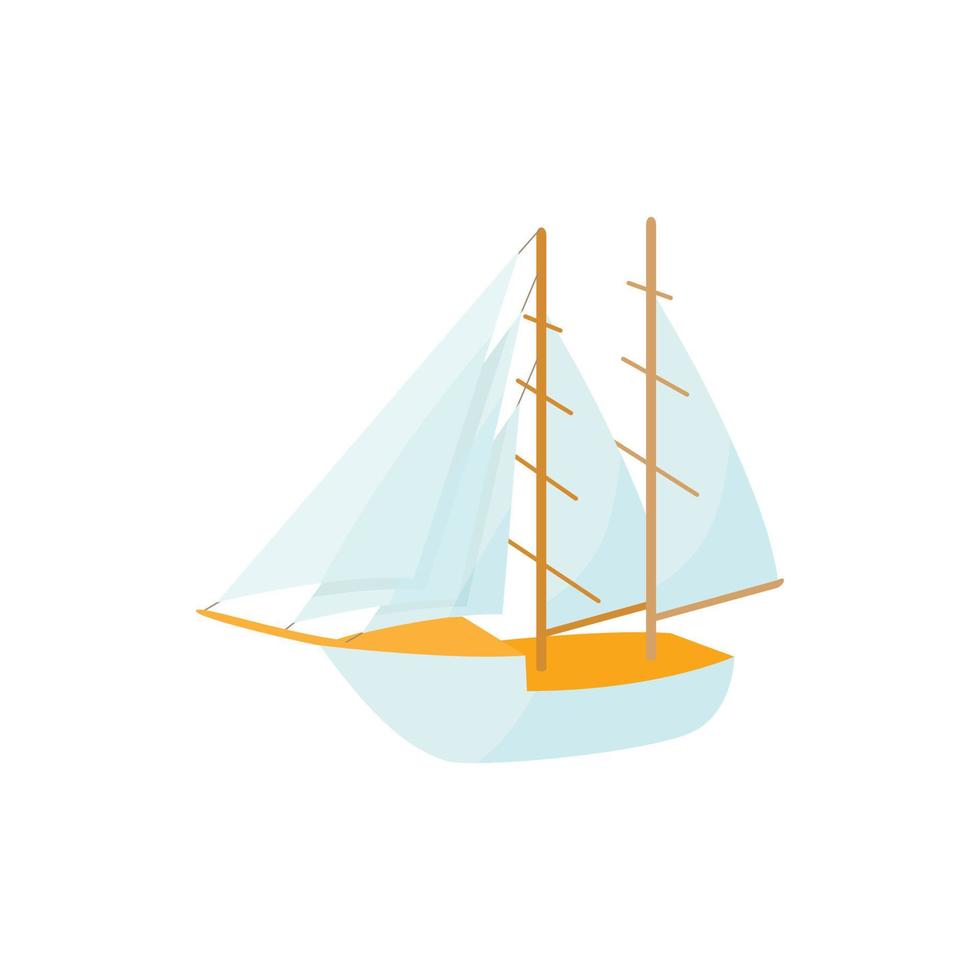 icono de barco, estilo de dibujos animados vector