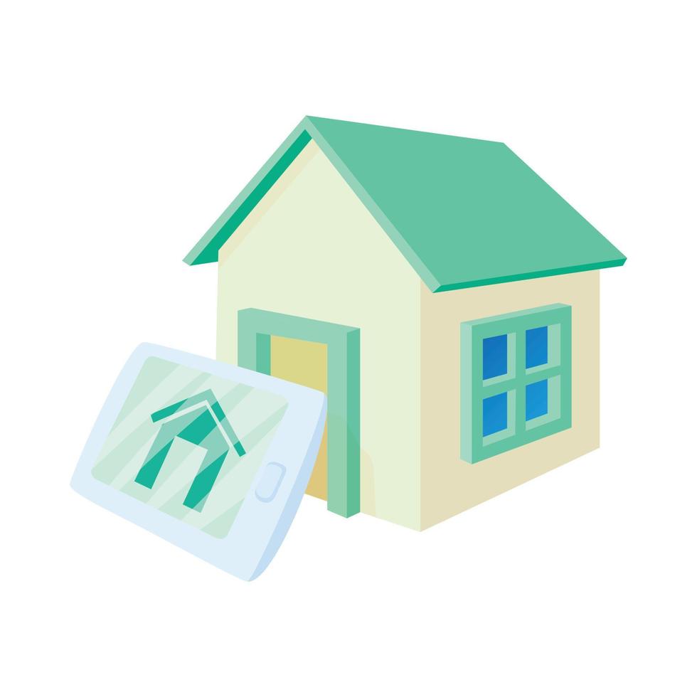 Smart home icon, cartoon style vector