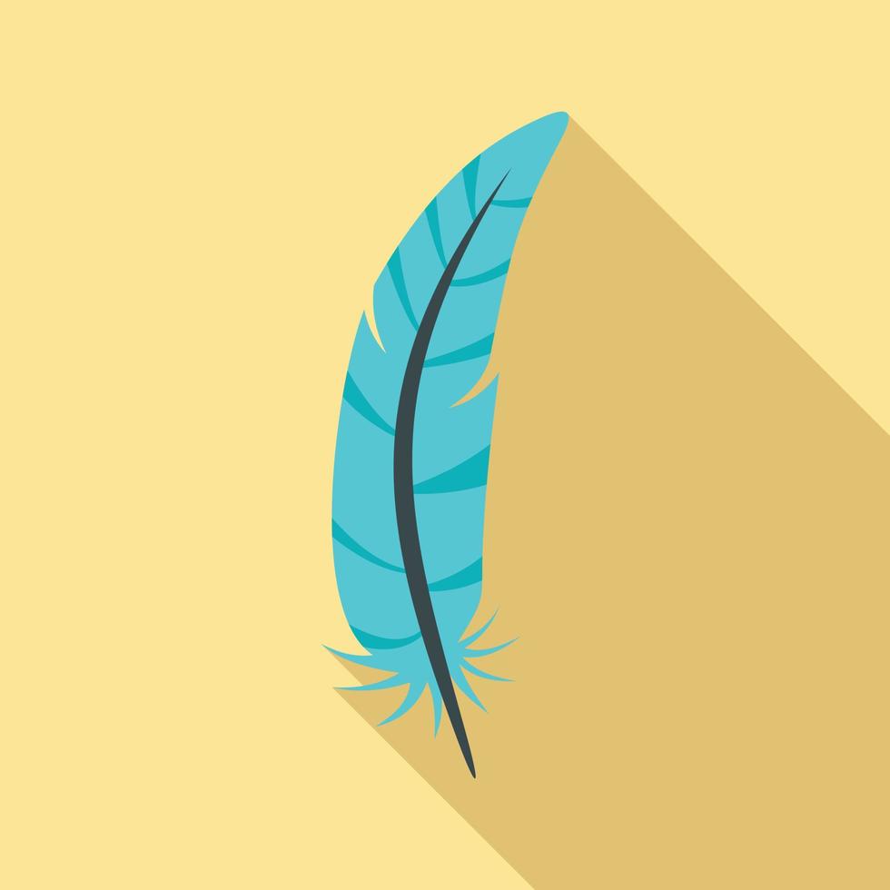 Print feather icon, flat style vector