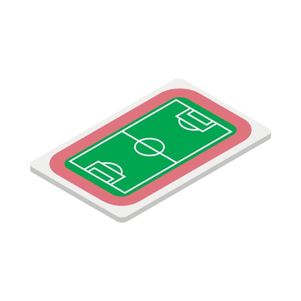 Soccer field icon, isometric 3d style vector