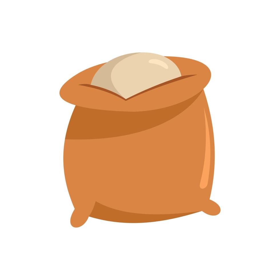 Flour bag icon, flat style vector