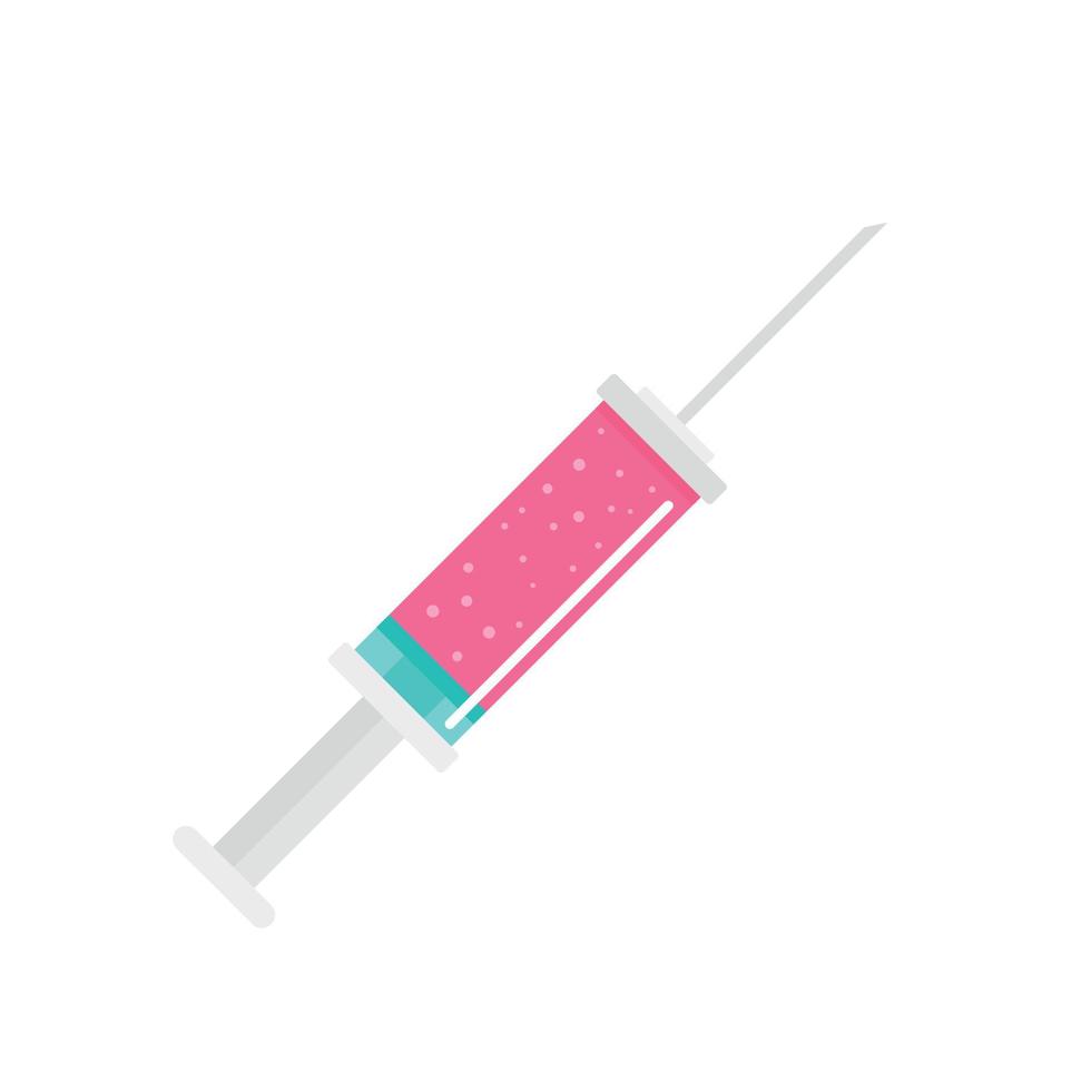 icono de inyección anticonceptiva, tipo plano vector