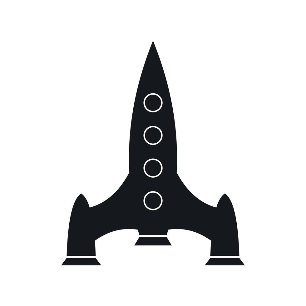 Rocket icon, simple style vector