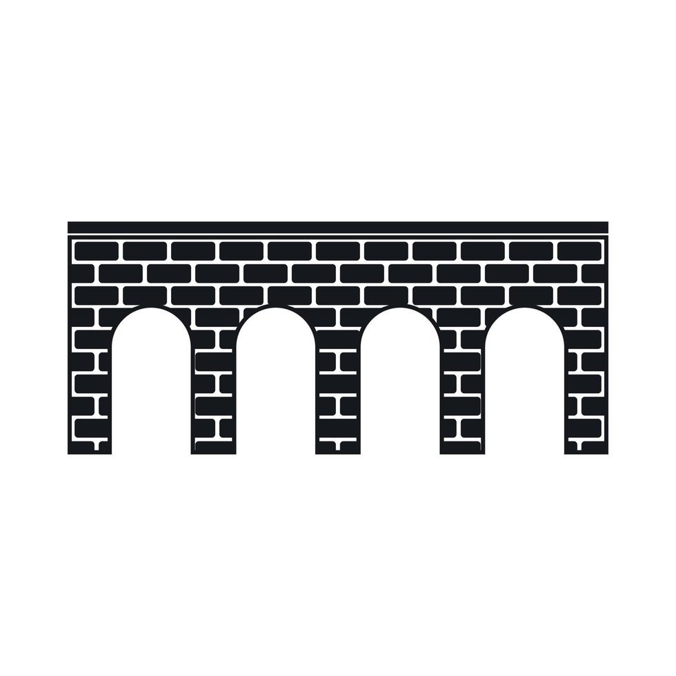 Bridge icon, simple style vector