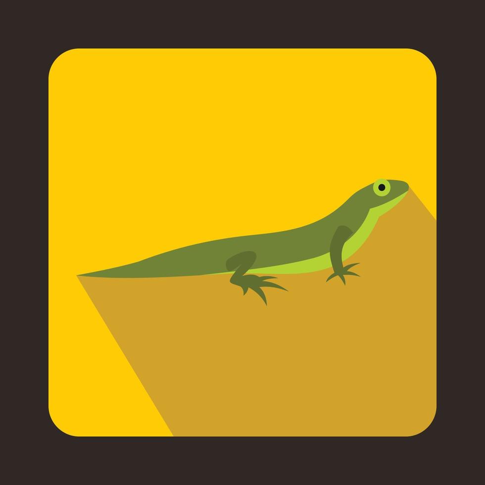 Little lizard icon, flat style vector