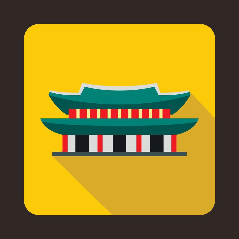 icono del palacio gyeongbokgung en seúl, corea vector