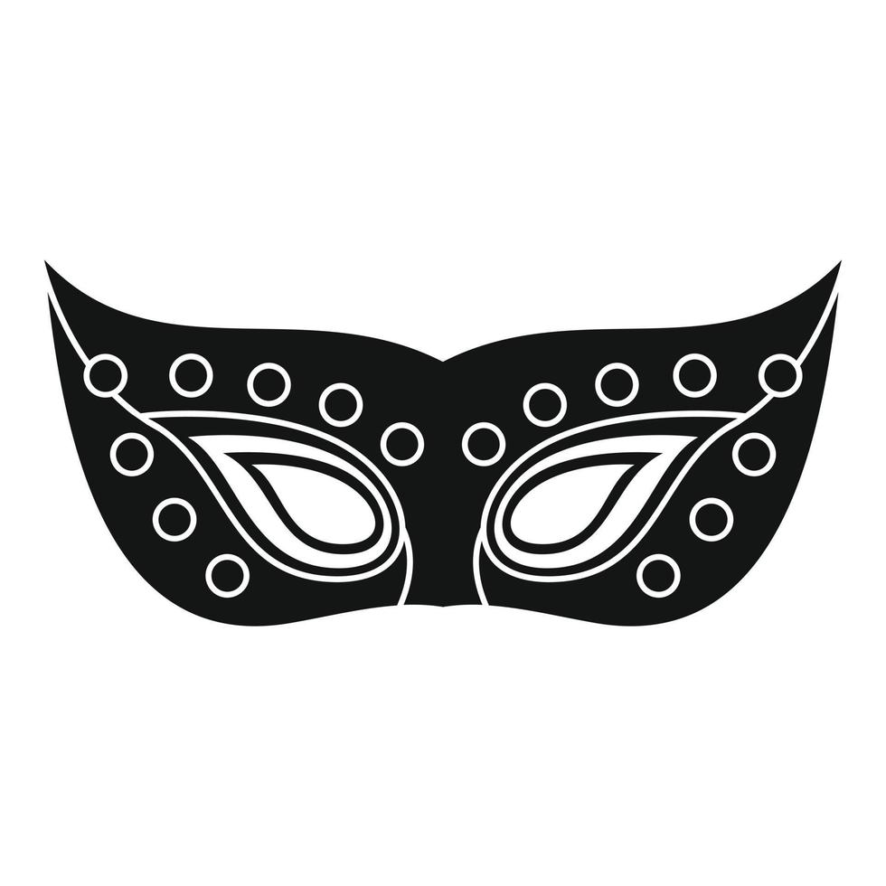 icono de carnaval de máscara de venezia, estilo simple vector