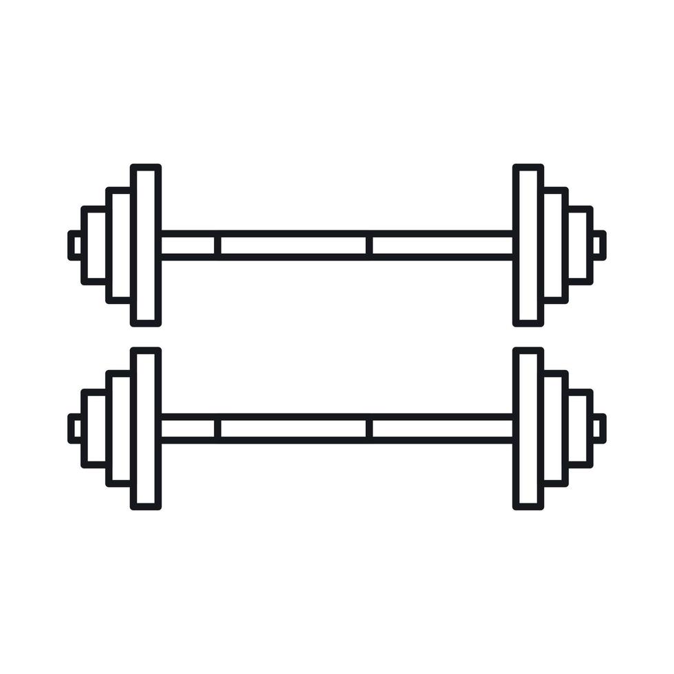 icono de dos barras, estilo de esquema vector