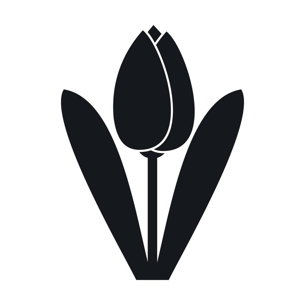 Tulip icon, simple style vector
