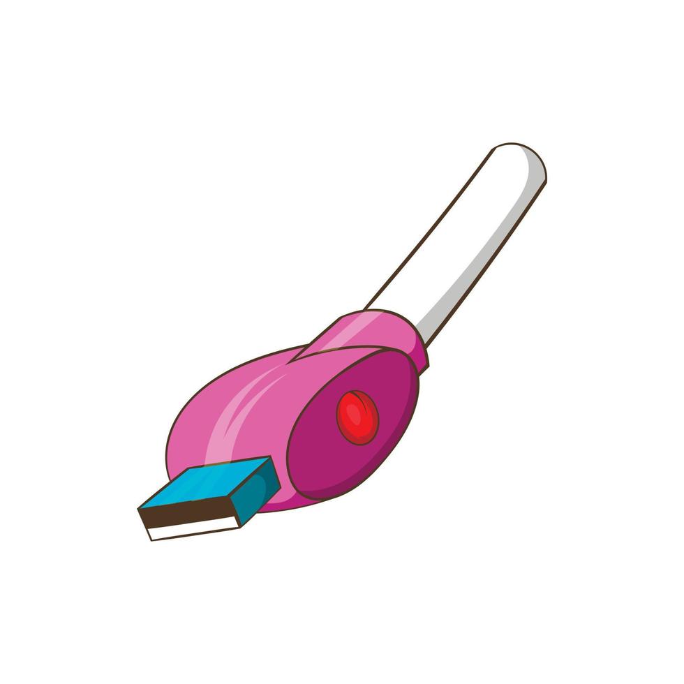 USB cable icon in cartoon style vector