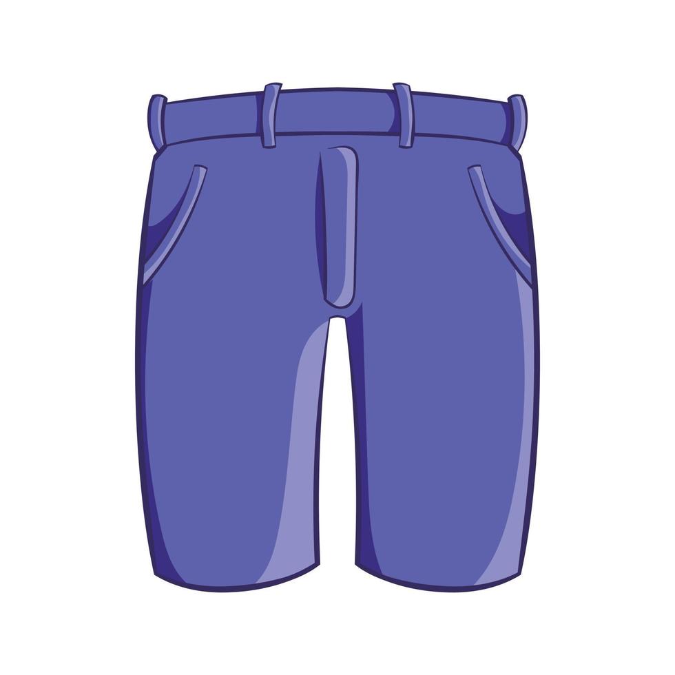 icono de pantalones cortos clásicos para hombre, estilo de dibujos animados vector