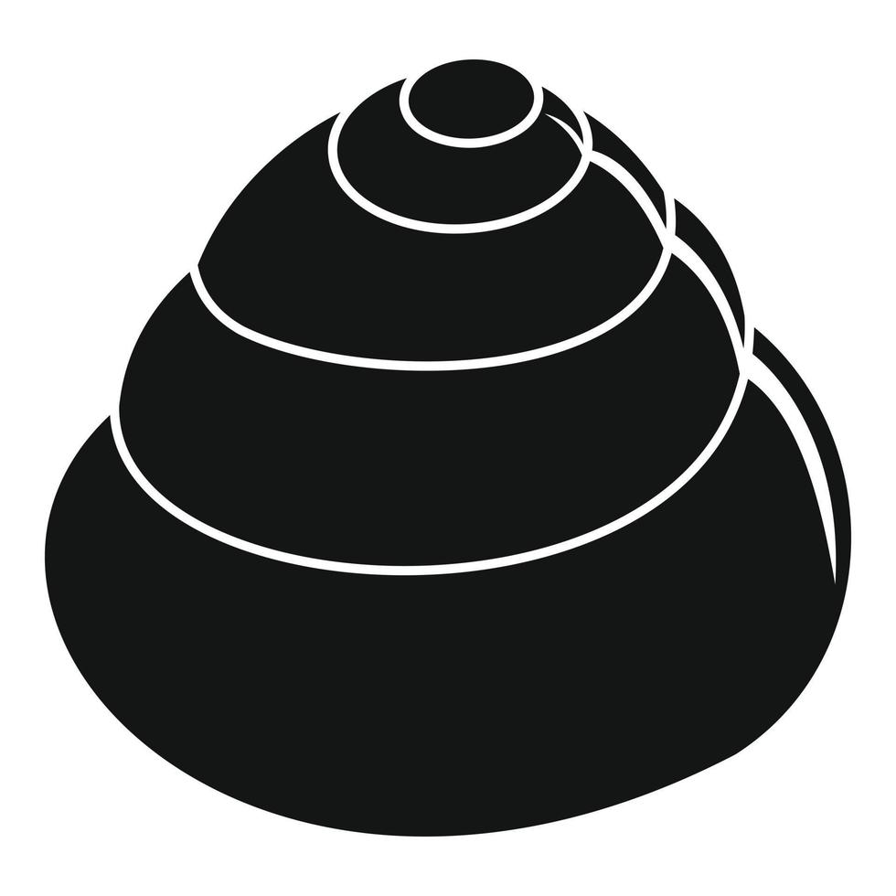 Animal shell icon, simple style vector