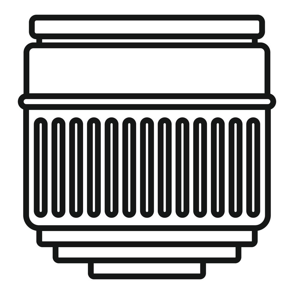 Macro lens icon, outline style vector