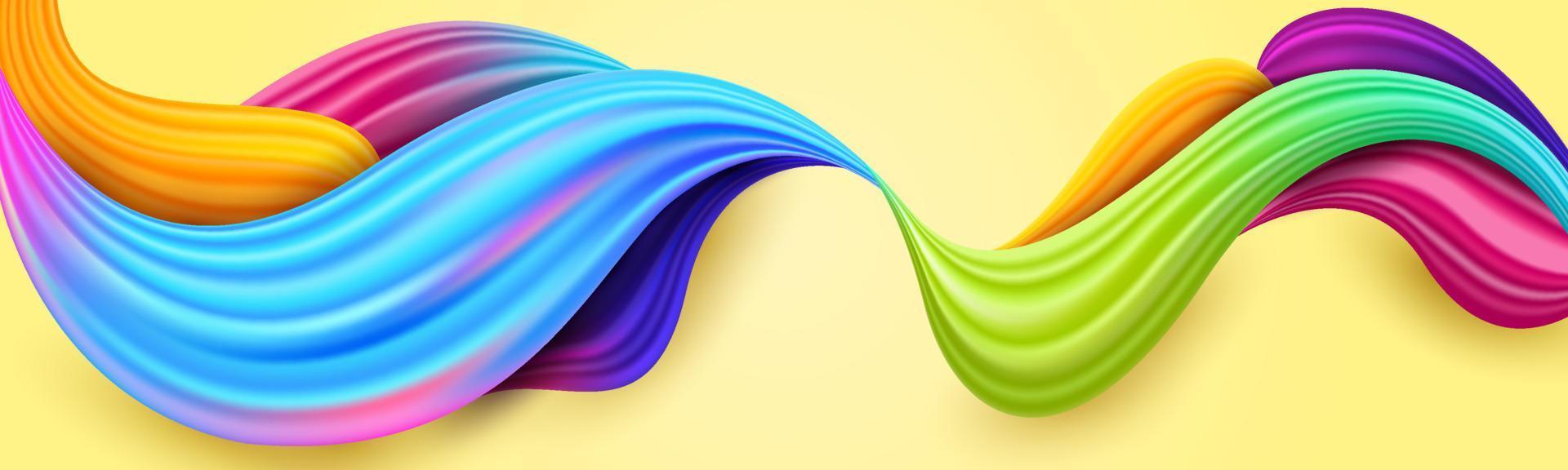 Rainbow Color Wave Background vector