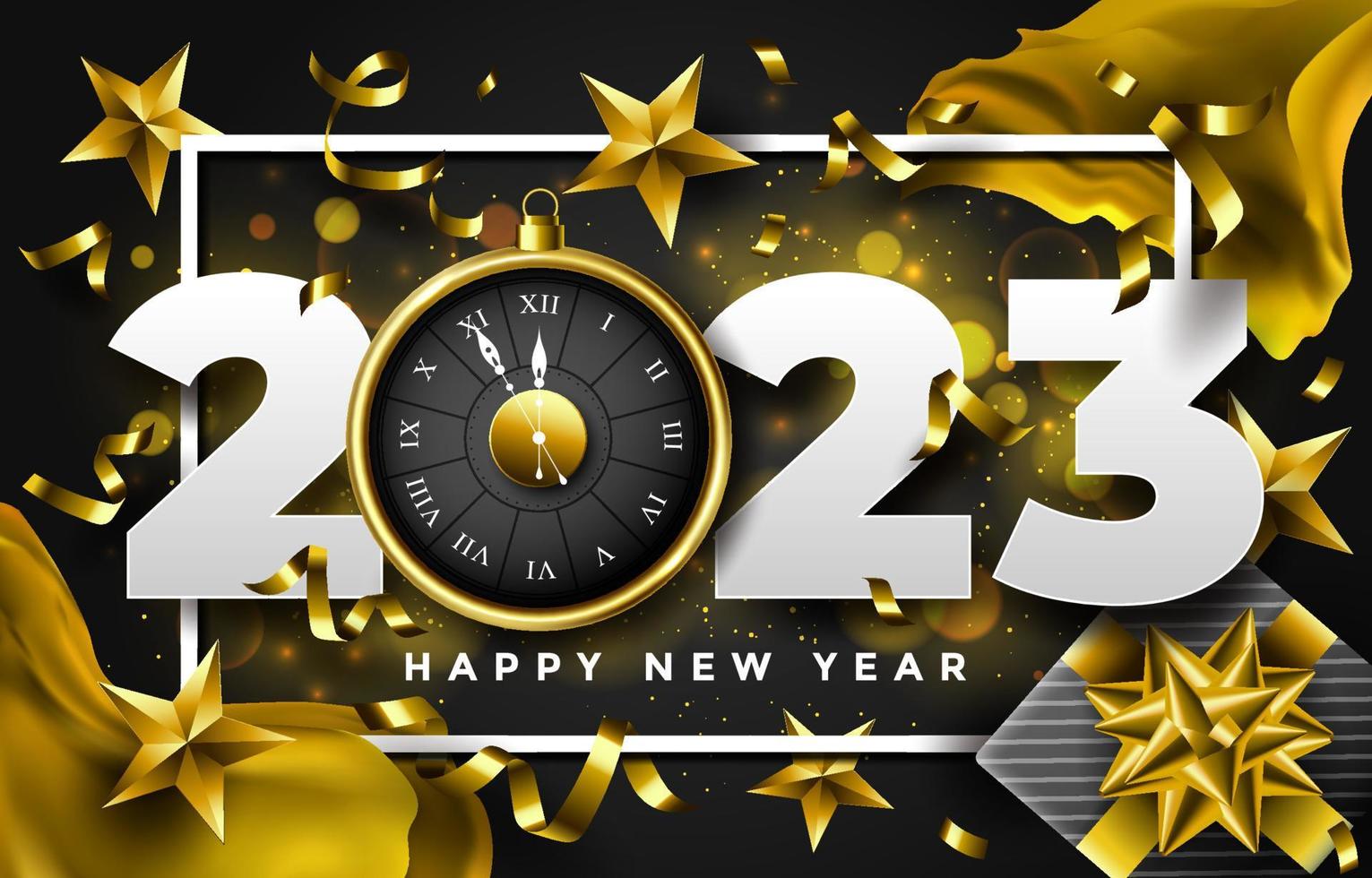 Happy New Year 2023 vector