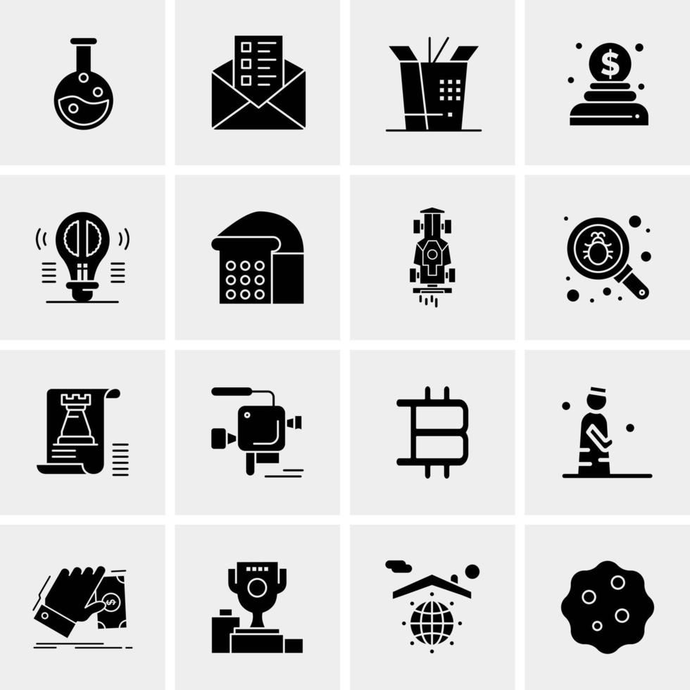 16 Universal Business Icons Vector Creative Icon Illustration to use in web and Mobile Related project