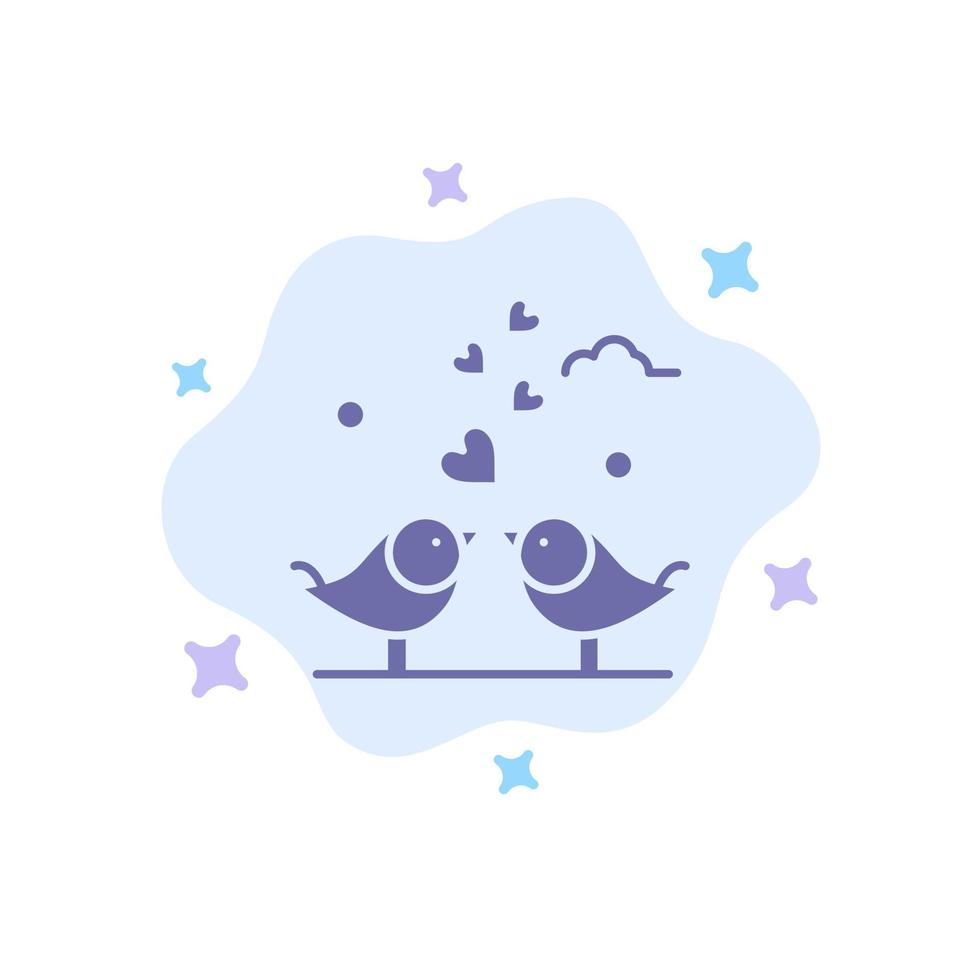 Bride Hearts Love Loving Wedding Blue Icon on Abstract Cloud Background vector