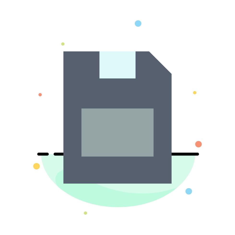 Card Memory Card Storage Data Abstract Flat Color Icon Template vector