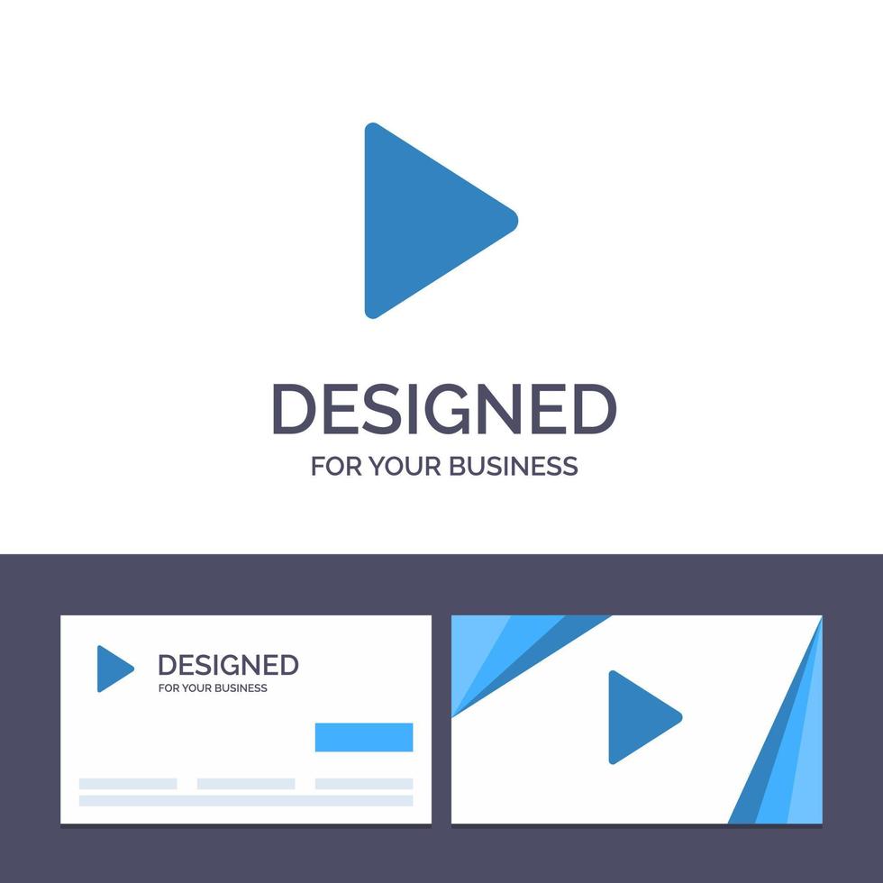 Creative Business Card and Logo template Control Media Play Video Vector Illustration