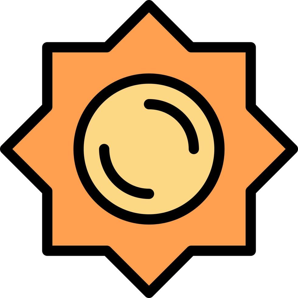 Sun Sunshine Greece  Flat Color Icon Vector icon banner Template