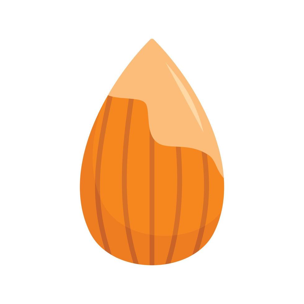 Almond icon, flat style vector