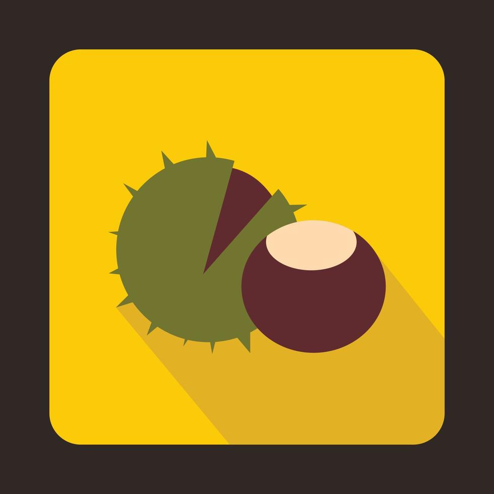 Hazelnuts icon in flat style vector