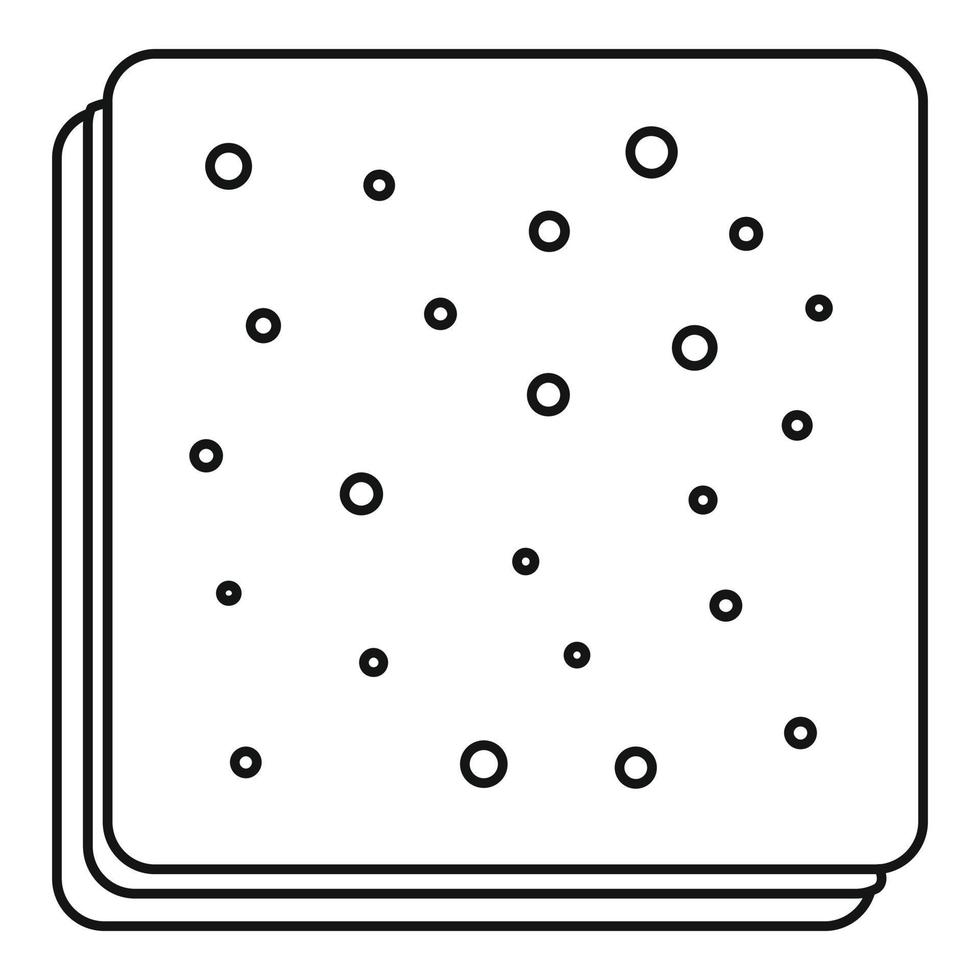Chocolate biscuit icon, outline style vector