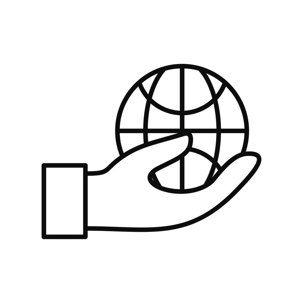 Save globe energy icon, outline style vector