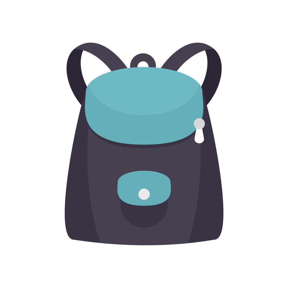 Modern backpack icon, flat style vector