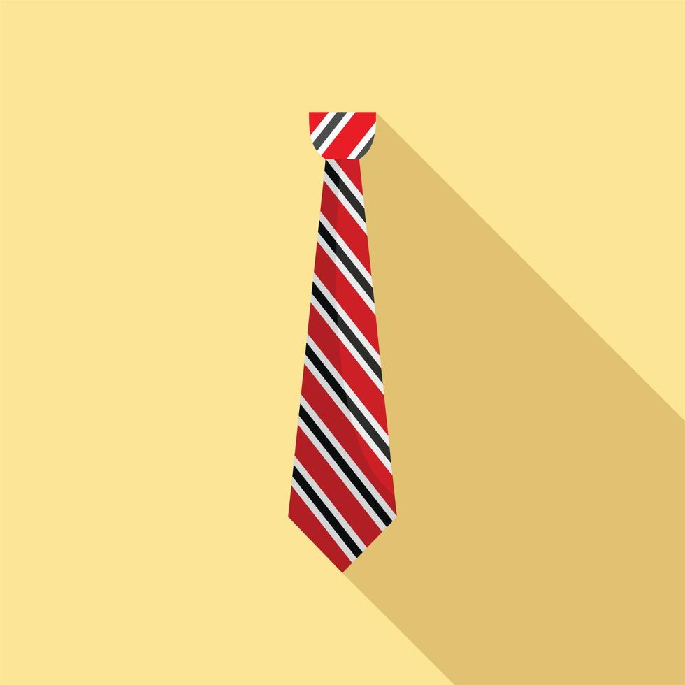 Textile tie icon, flat style vector